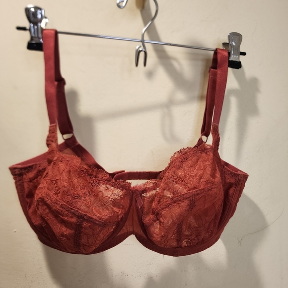 PANACHE Elegant Lace Underwire Bra - Coral Size 30 - Picture 1 of 11
